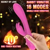 Rabbit Heating Double Head Vibrator for Women G Spot Anal Vaginal Stimulator Heating Realistic Vibrating Dildo Adult Sex Toys 1
