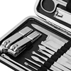 7/10/12/16/18pcs Stainless Steel Nail Clippers Set With Travel Case Manicure Kits Dead Skin Scissors Facial Care Pedicure Tools 5