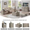 Square Table, Coffee Table with Hidden Storage Organizer,Wood Farm House Light Oak Living Room Tables with Hinged Lift Top 5