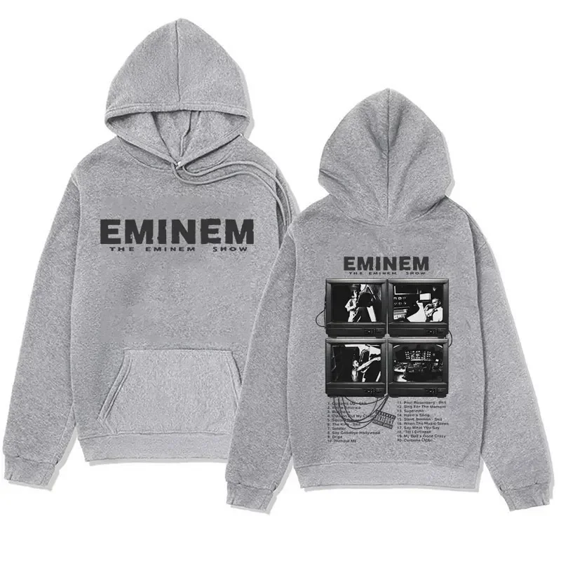 Trendy men's and women's hooded hoodies are comfortable streetwear with patterns from famous rap artists' music albums printed o - 4