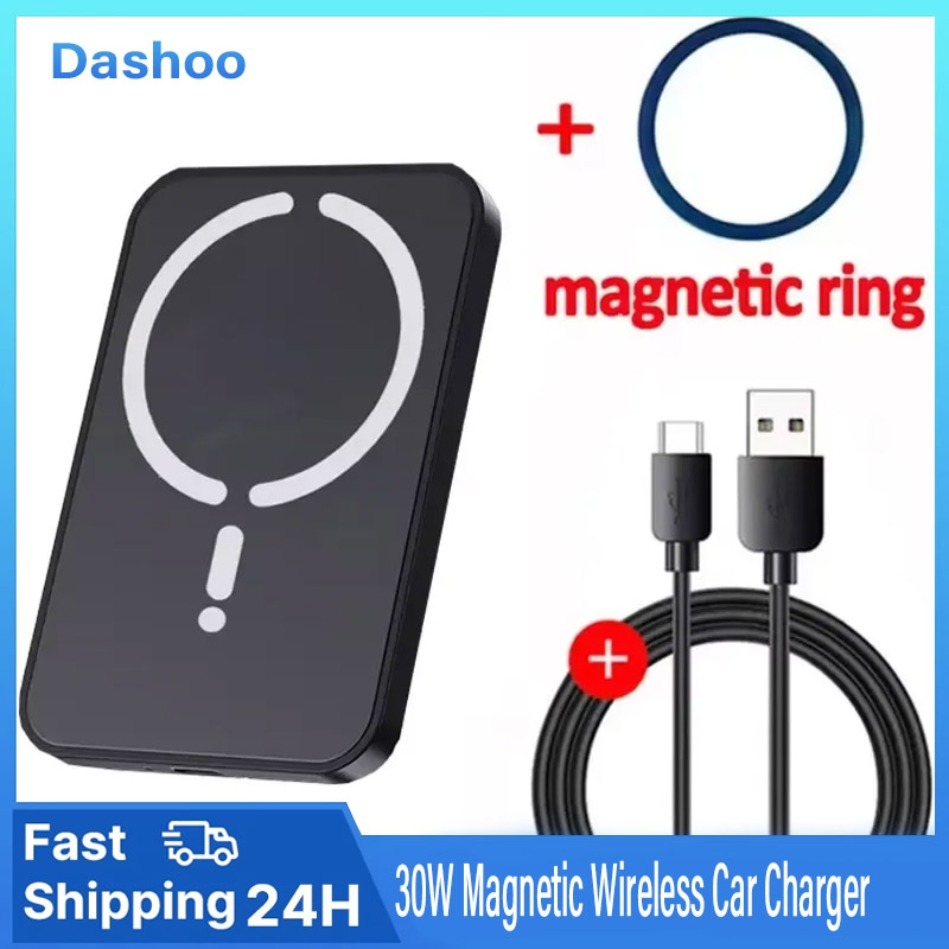 30W Magnetic Wireless Car Charger Air Vent Clip Phone Holder For Magsafe iPhone 16 15 14 13 12 Pro Max Fast Car Charging Stand