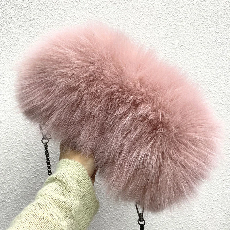 Natural Fox Fur Bags For Women Luxury Designer Hand Bags Shoulder Bag Women's Bag Trend Party Crossbody Fur