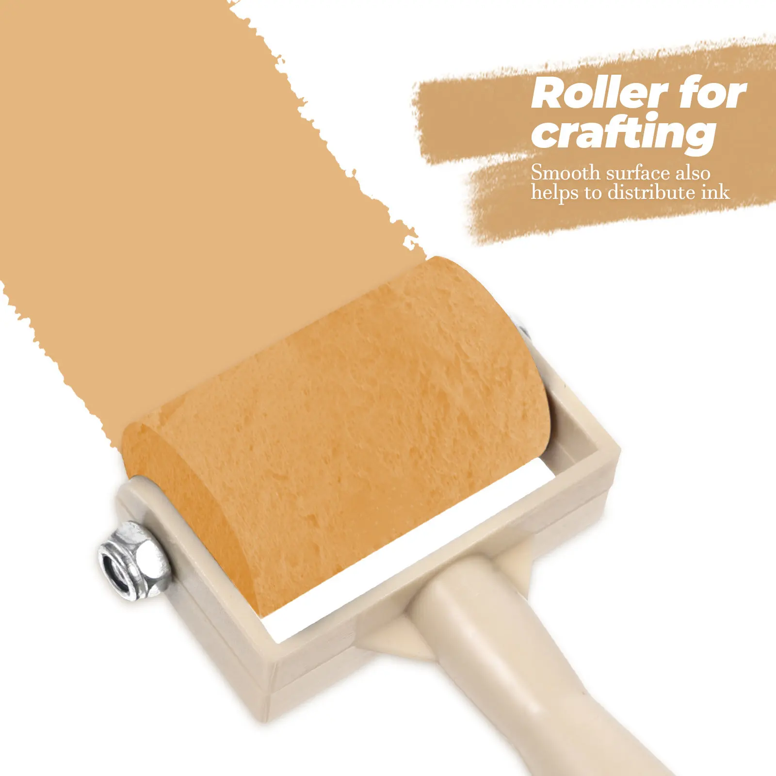 5Pcs 인쇄용 플라스틱 인쇄 롤러 잉크 접착제 롤링 부드러운 표면 미술 용품 ??스탬핑 도구 그림 용품