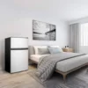 Freezer,3.2 Cu.Ft Compact Refrigerator,Mini Refrigerator With 2 Doors For Bedroom,Office,Kitchen,Apartment,Dorm(sliver) 6