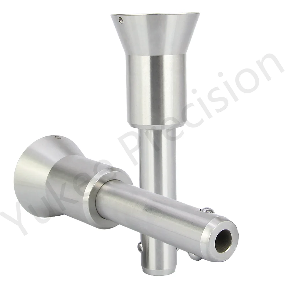 YK122 Large Stock Stainless Steel Handle Spring Detent Pin Recessed Button Dia 5~25mm Quick Release Ball Lock Pin Length 10~100