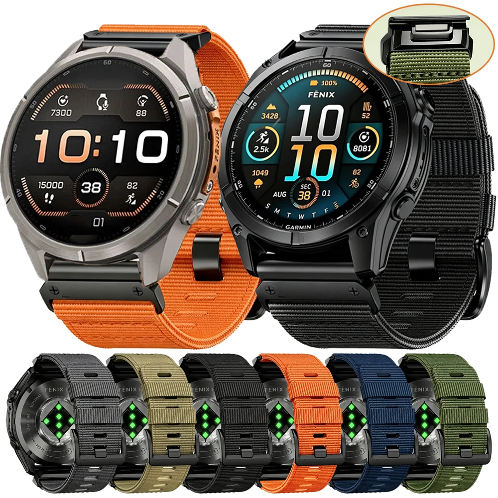 Versatile QuickFit Braided Canvas Nylon Watch Strap - 26mm/22mm