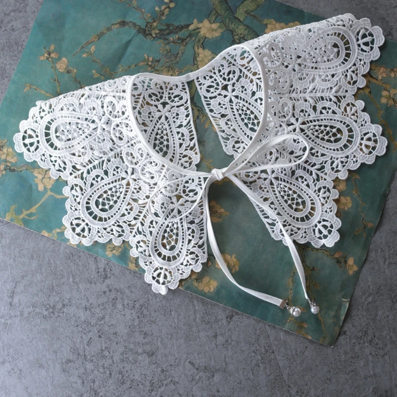 

Vintage for Palace Womens for Doll False Fake Collar Hollow Out Crochet