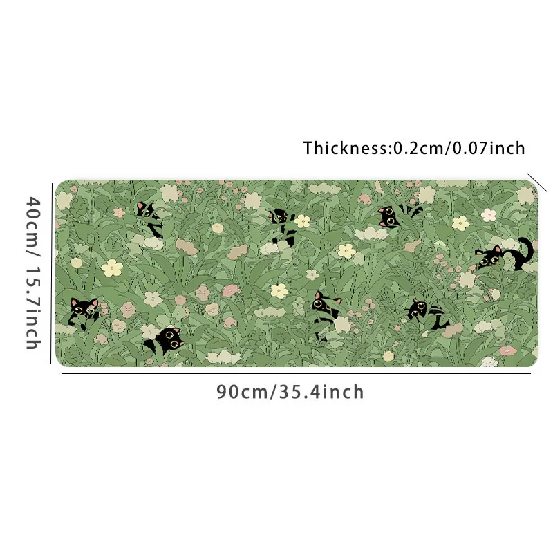 Cat in the Grass XXL Desk Mat