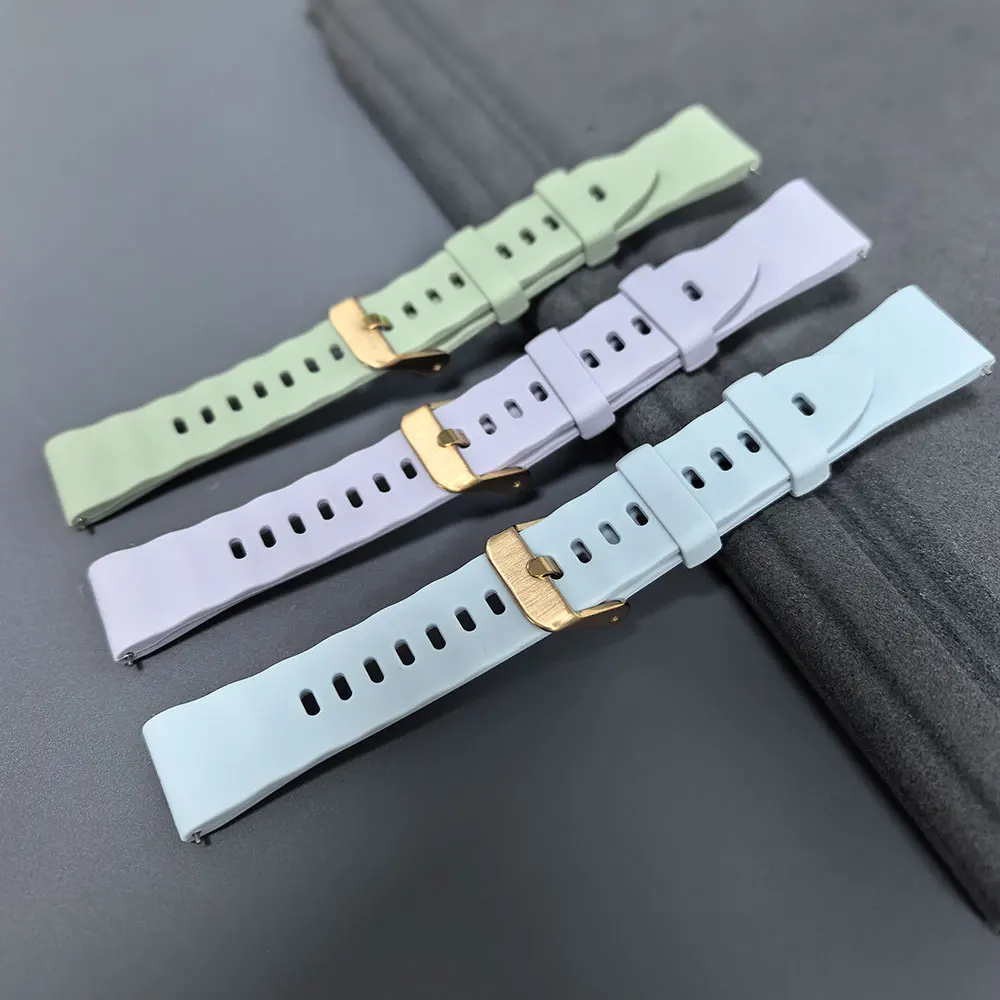 18mm Silicone Replacement Watch Strap - Premium Silicone Band for Small-Sized Smartwatches