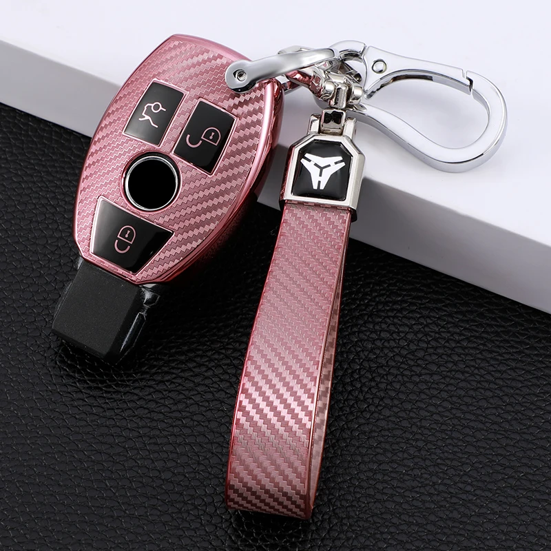 TPU 자동차 원격 키 케이스 커버 셸 Fob, 메르세데스 벤츠 A B C E R 클래스 GLS GLA GLK GLC CLS CLA AMG W204 W205 W212 W463 W176