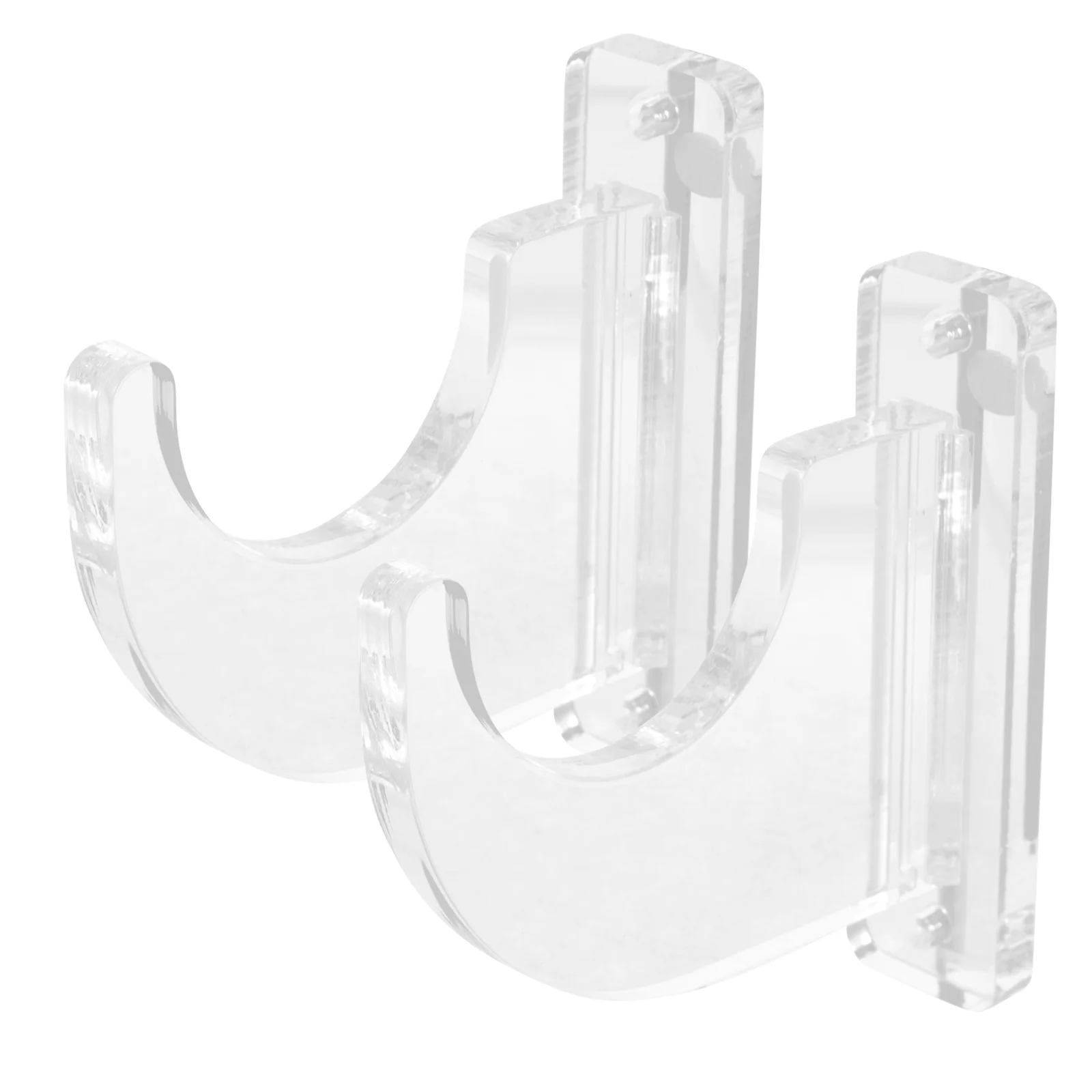

2 Pcs Flute Stand Multifunctional Guitar Skateboard Wall Mount 2pcs (Transparent 1 Pair) Baseball Bat Display Holder