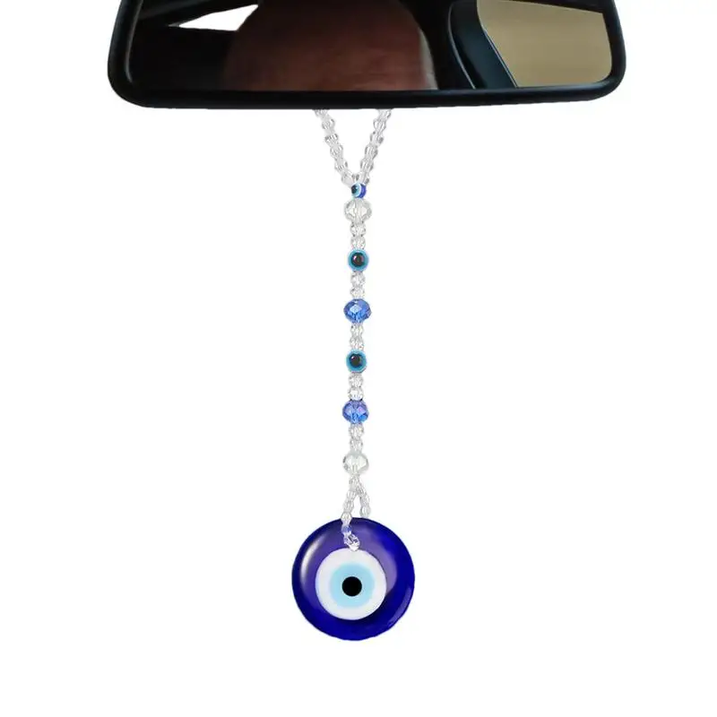 

Evil Eye Car Charm Evil Eye Blue Car Pendant Rear View Mirror Evil Eye Charm Decorative Ornament Auto Amulet Interior Decoration