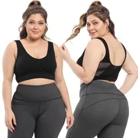 Breathable Sports Vest Bra Sweat-absorbent Shockproof Pad Sports Top Women Track and Field Gym Running Fitness Sports Top 1