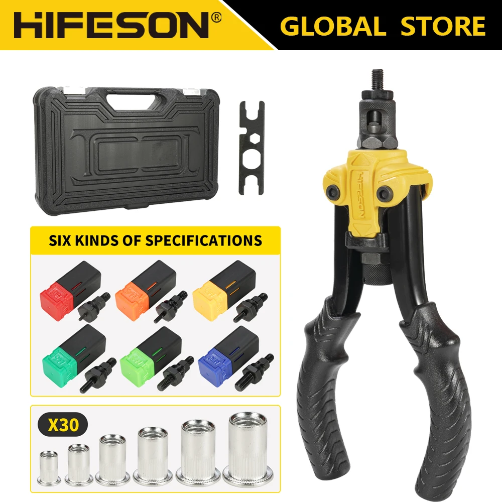 Hand Rivet Nut Gun Insert threaded Mandrels Manual Riveters Nut Gun for