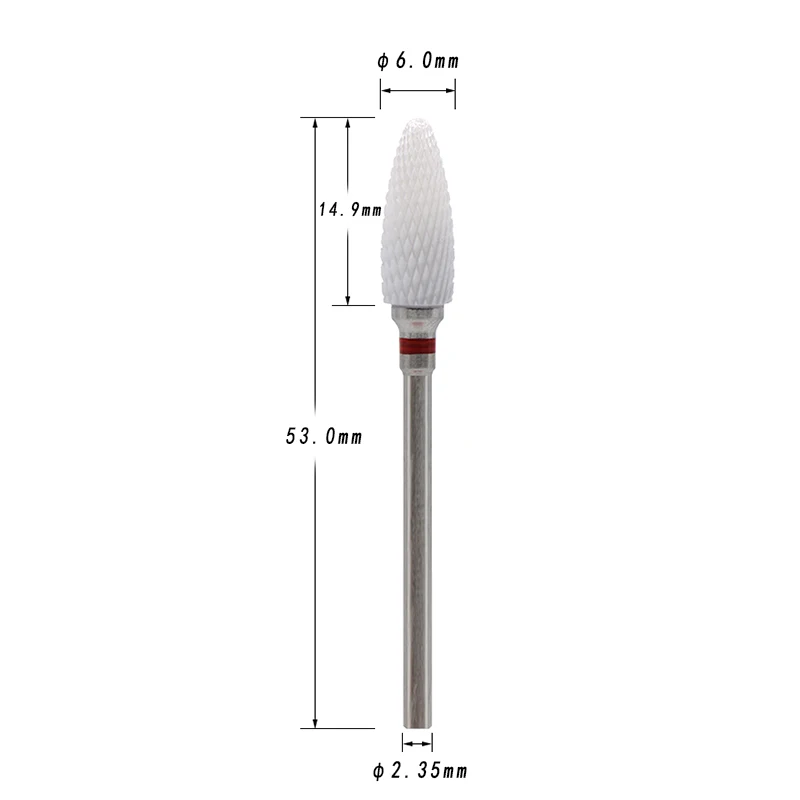 Special left-handed used ceramic milling cutters electric drill nail drill bit for removel gel polish varnish 2