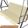 Outdoor Patio Swing Chair for Adults, 3-Seat Porch Swings with Adjustable Canopy, Outdoor Swing Bench with Removable Cushion 4