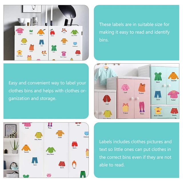 Clothing Classification Stickers  Stickers Labels Labels Clothing -  Stickers Kids - Aliexpress