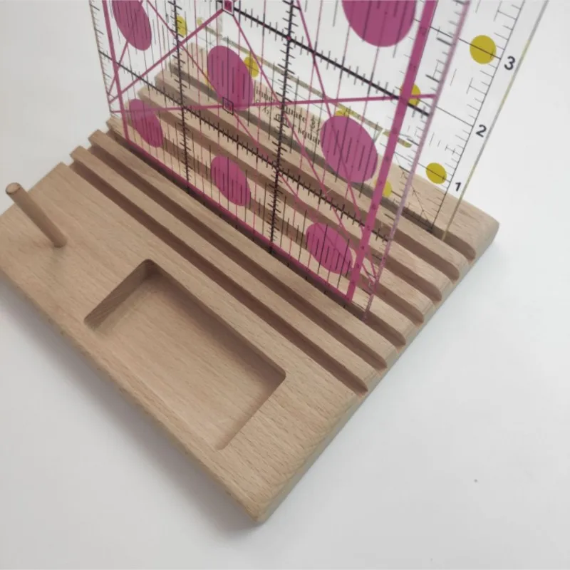 

Quilting Wooden Ruler Rack Organizer Stand Rack Ruler Rack Wooden Patchwork Rule