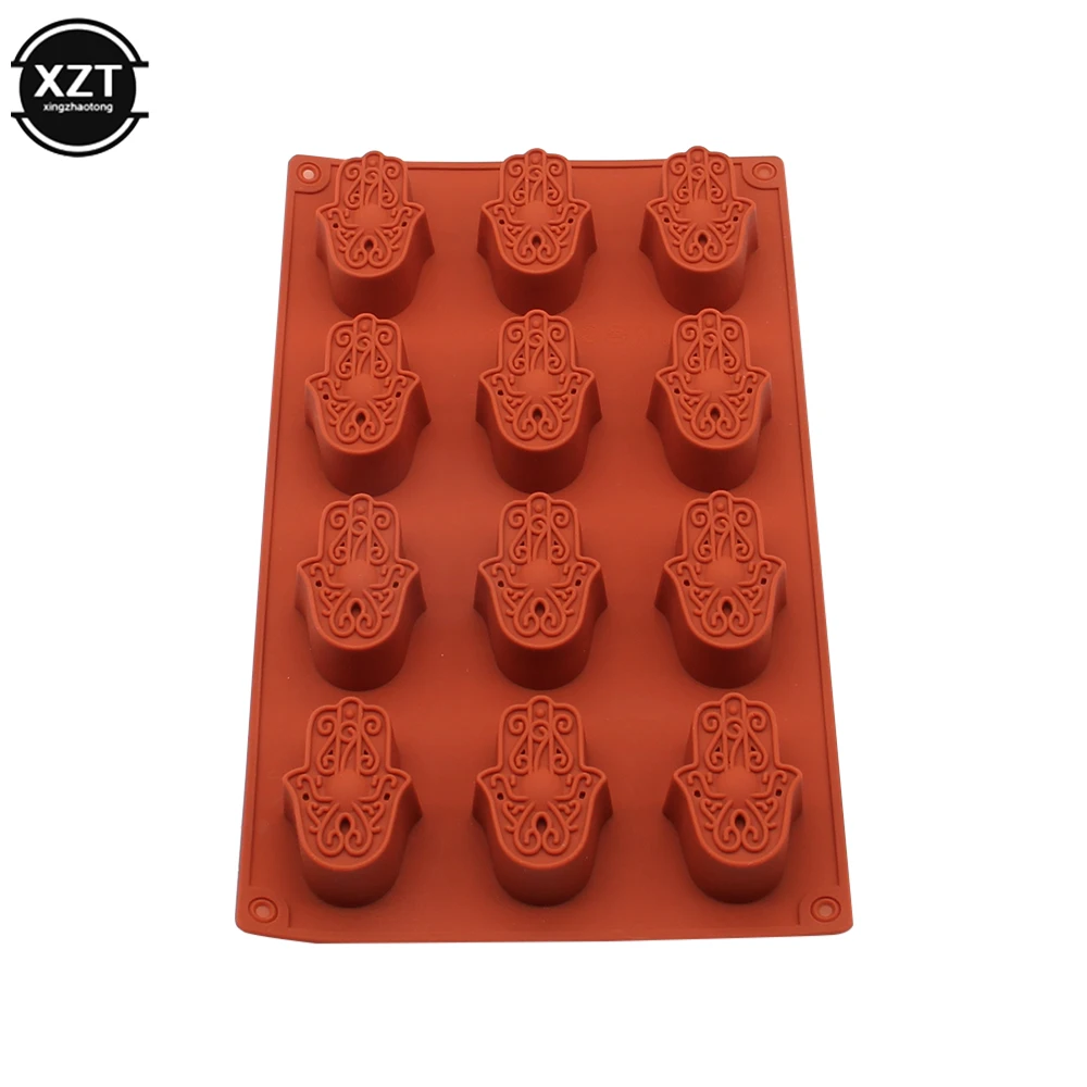 Mold Silicone 12 Holes Mini Lotus in The Palm Soap DIY Soap Making Handwork Mascot Candle Resin Mold Clay Mold Chocolate  Mold