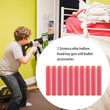 

100pcs 7.2cm EVA Refill Sniper Darts Bullets for Elite Children Toys Soft Hollow Hole Head Foam Bullet Magazine Accessories