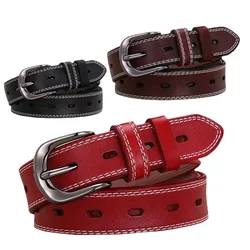 New Style Luxury Leather Belt Ladies Casual Solid Color All Matching Adjustable Simple Designer High Quality Brand Jeans Belt