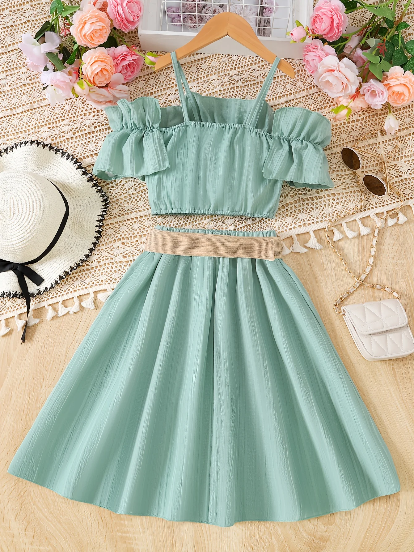 Girl's Elegant Summer 2pc Top and Skirt 2
