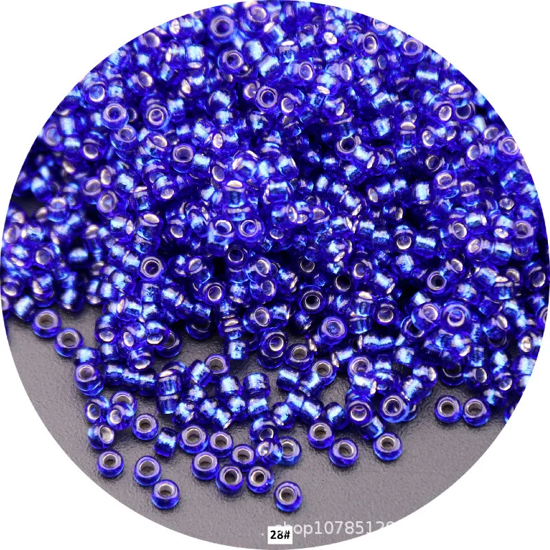 High-Quality Silver-Filled Glass Rice Beads for Jewelry & Clothing - Multiple Sizes Available