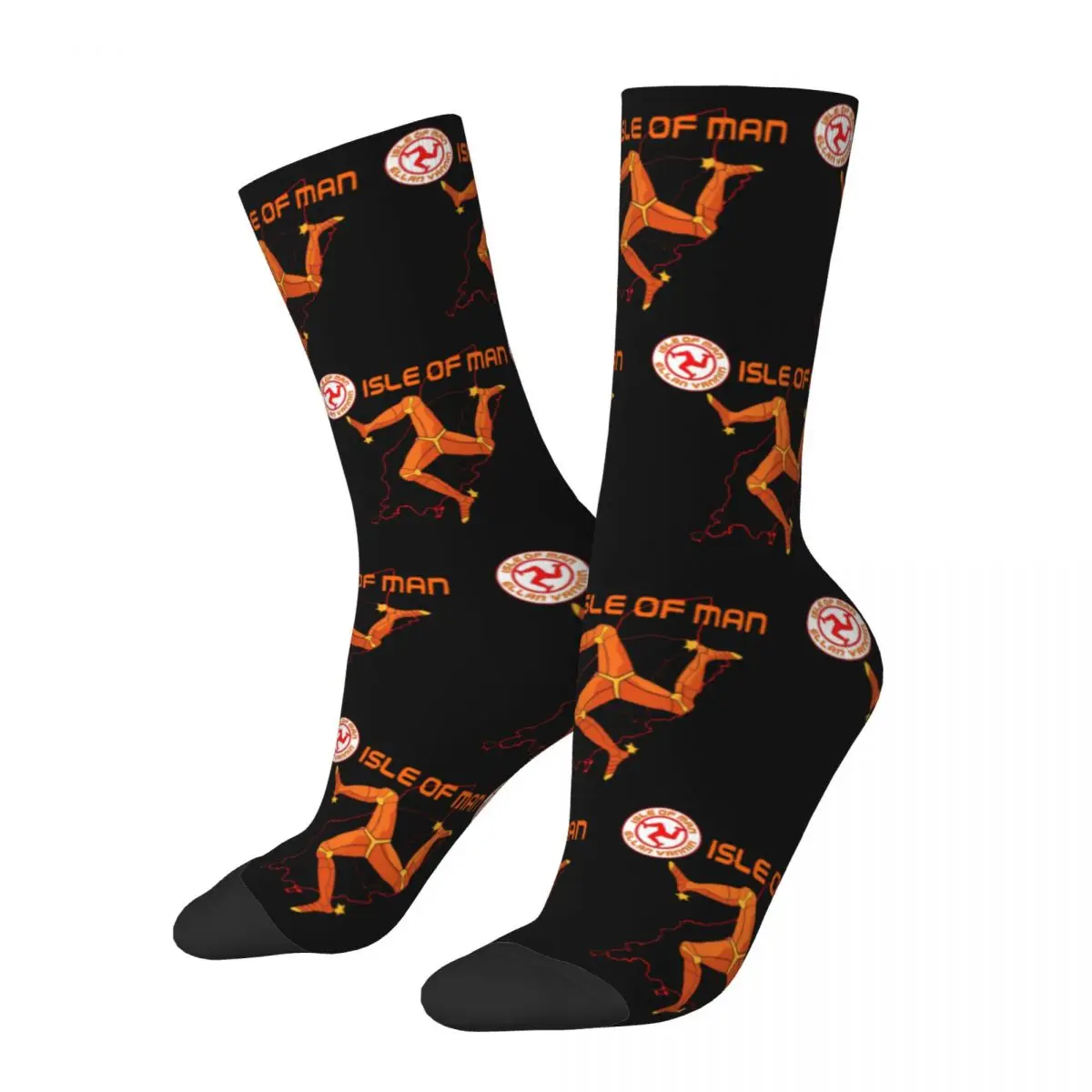 Moto Racing Isle Of Man TT Races Unisex Socks Cycling 3D Print Happy Socks Street Style Crazy Sock isle of dogs