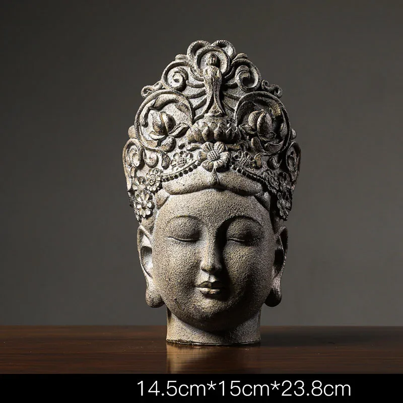 Zen Buddha Statue Decoration, Courtyard Garden Lawn, Furnishing Chinese Creative Gardening, Outdoor Villa Open-Air Yard, 1Pc