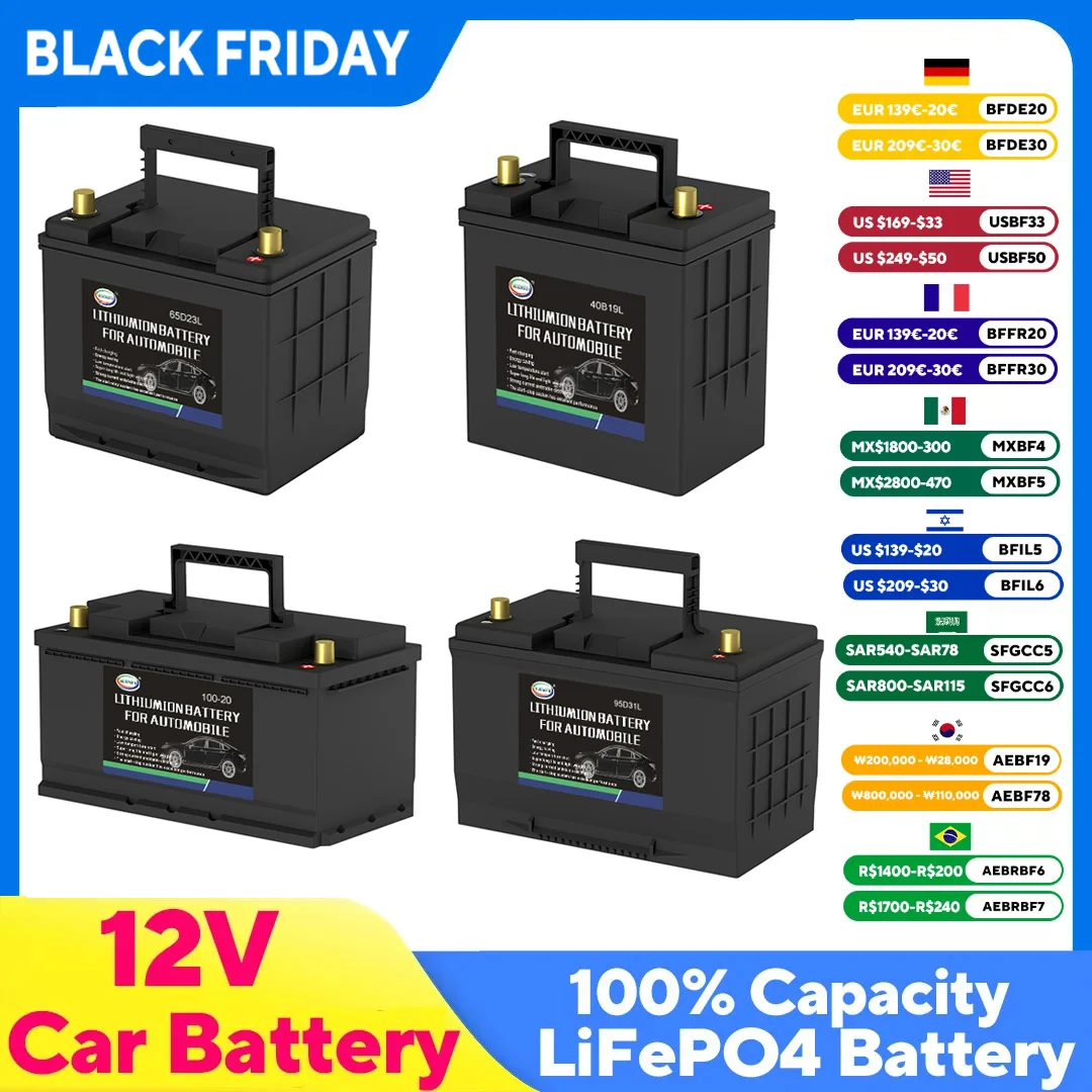 LiFePO4 Car Starter Battery 12V Lithium Iron Phosphate Starting ...