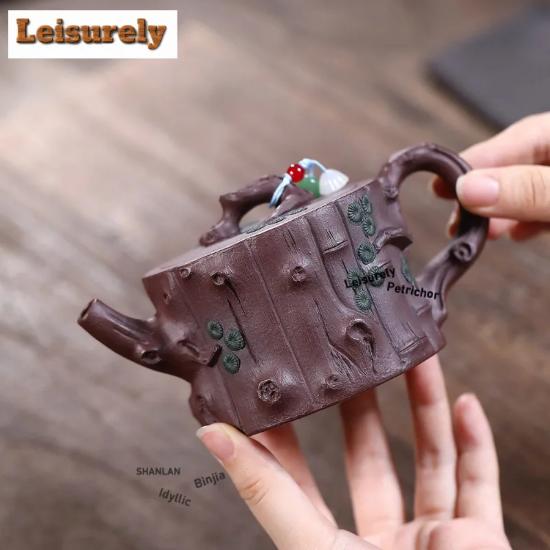 250ml Boutique Yixing Purple Clay Teapots Handmade Pot Raw Ore Purple Mud Kettle With Strainer Chinese Zisha Tea Cups Supplies