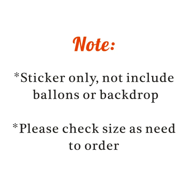 Baby Birthday Party Sign Stickers Custom Texts Big Backdrop Vinyl Decals Welcome Birthdays Party Personalized Decal Sticker Art