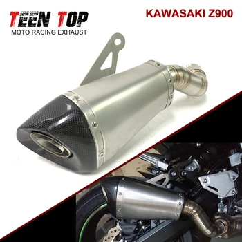 Z900 Motocycle Exhaust Muffler For Kawasaki Z 900 2017-2022 Slip-on Exhaust Connect To Stock Header Stainless Silencieux Moto