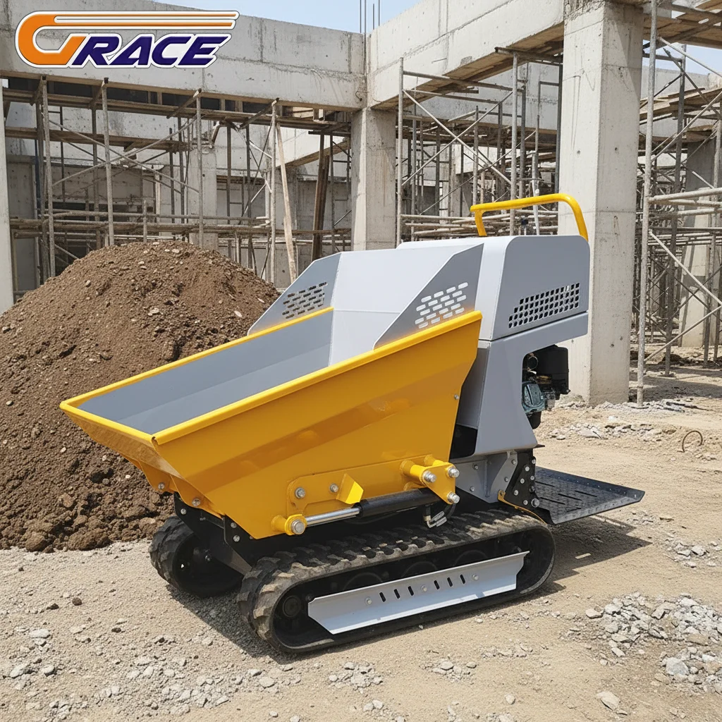 900kg Hydraulischer Ferngesteuerter Raupenkipper Mini-Kettendumper für Schwere Bauarbeiten