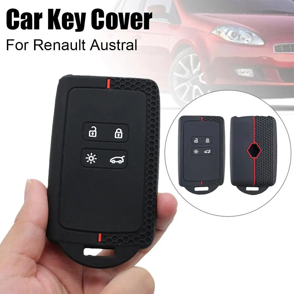 1pc Silicone Key Case Cover For Renault Austral Kadjar Clio Megane Captur Arkana Koleos Zoe Scenic Dacia Sand
