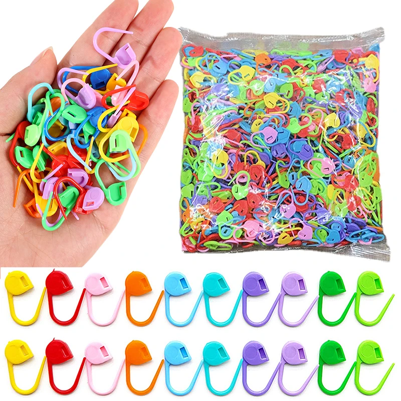 

50/100 шт., пластиковые малые зажимы для вязания крючком