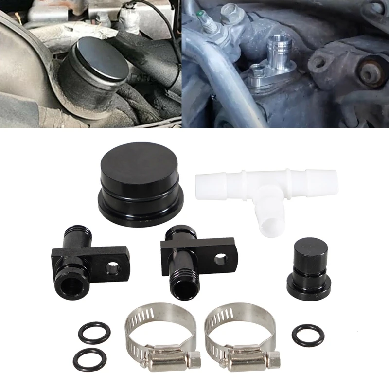 

Vehicle PCV Reroute Kit Fittings Hose for Duramax Diesel LLY LBZ lMM 6.6L Engine