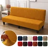LANMOLIFE Jacquard sofa bed cover Solid Color No Armrest sofa bed covers High Elastic Collapsible Furniture Protection covers 1
