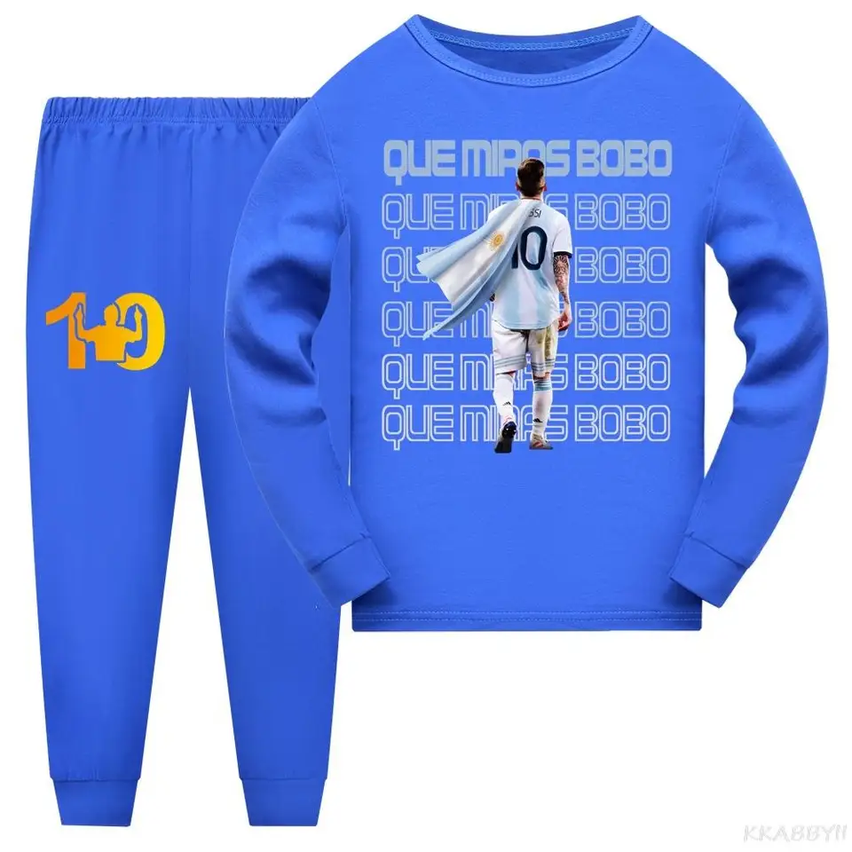 Pijama Ropa Messi Pijama Niño Manga Corta Futbol Leonel Messi