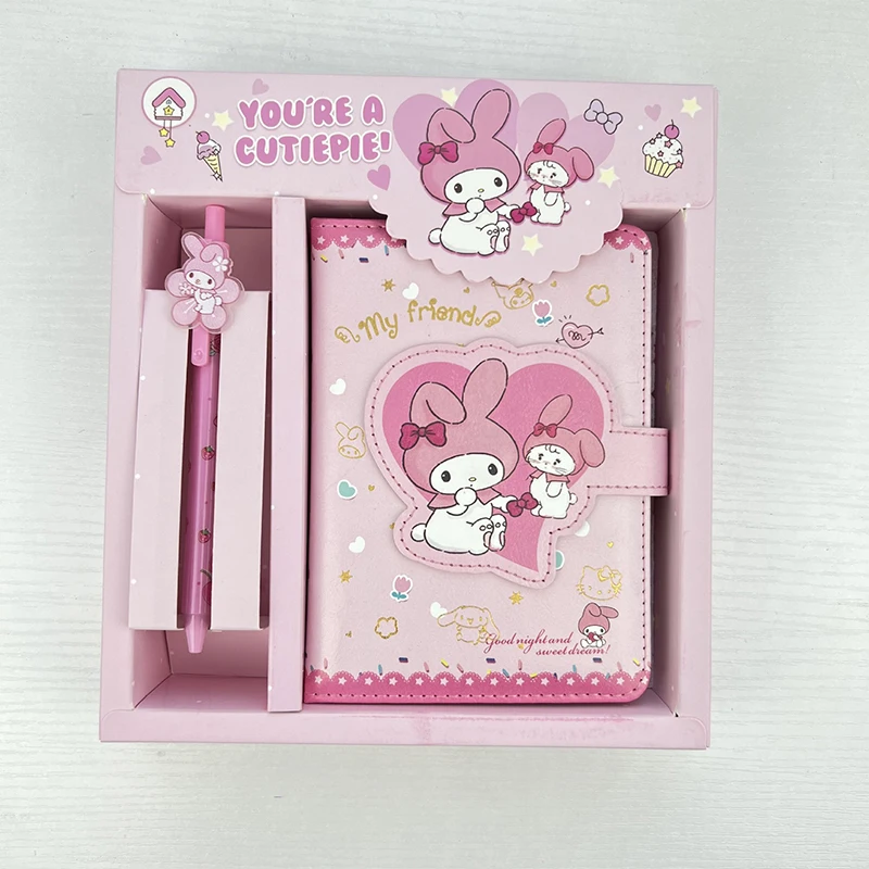 

Набор из мультяшного блокнота Sanrio из искусственной кожи с ручкой