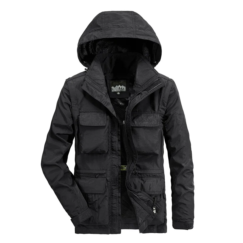 Winter Jacket Men Thick Fleece Military Parkas Big Size Overcoat Thicken Warm Windbreaker Jackets Homme Jacket Coats Outwear