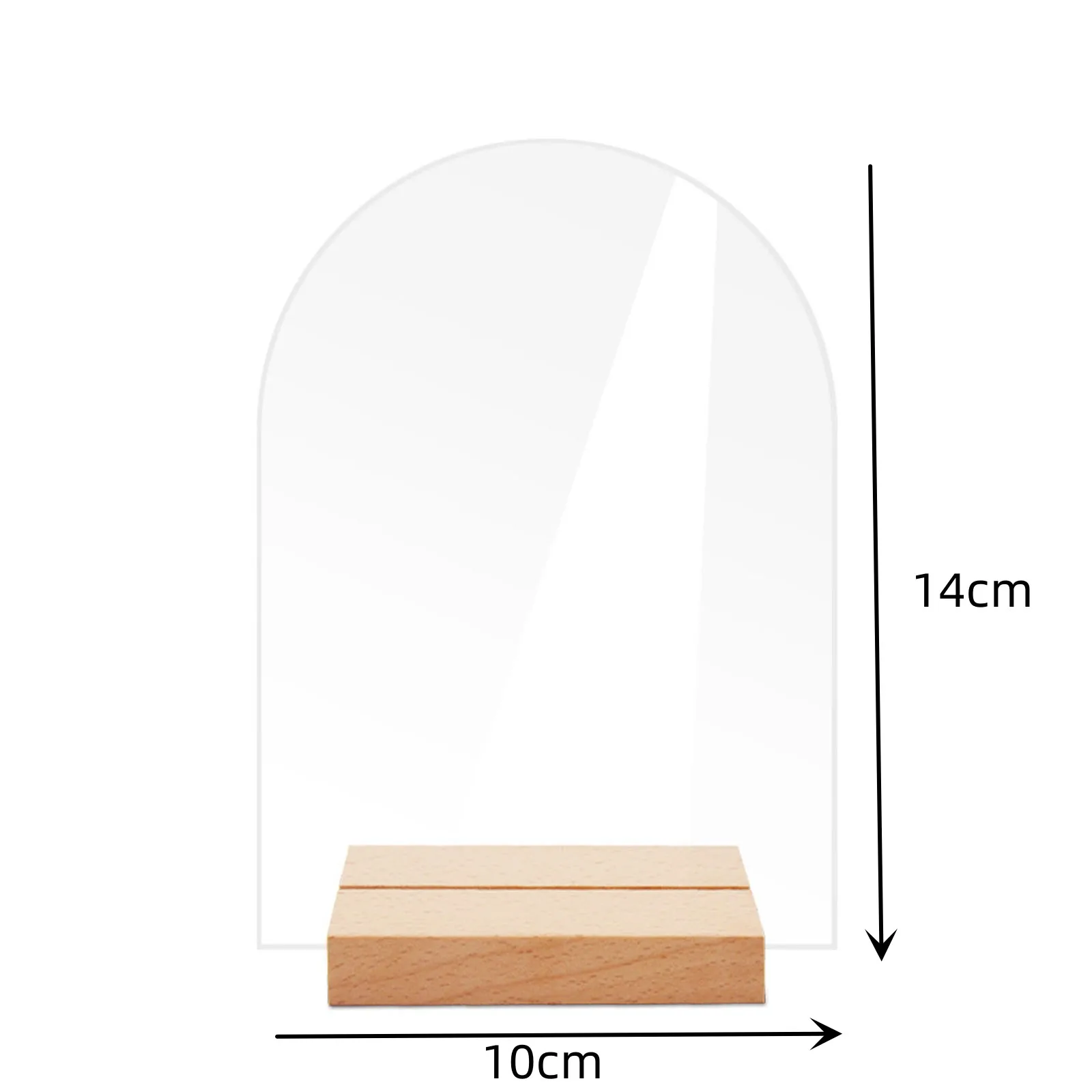 12 개/대 나무 스탠드 홀더와 아크릴 지우기 빈 아치 아크릴 시트 DIY 표지판 테이블 번호 테이블 센터 피스 웨딩 장식
