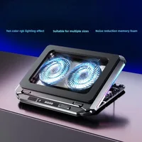 Gaming Laptop Cooling Pad for 15-21'' Notebook Cooler Stand RGB Light 2 Fans Adjustable Laptop Bracket Radiator Cooling Base - Image 6