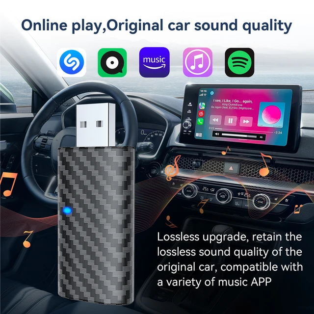 Adaptador inalámbrico CarPlay para iPhone, Dongle inalámbrico CarPlay para  coches con CarPlay de fábrica original