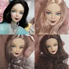 30cm Lady Doll's Head with Big Wavy Curly Hair 1/6 Dress Up Accessories Girls Diy Toys 1