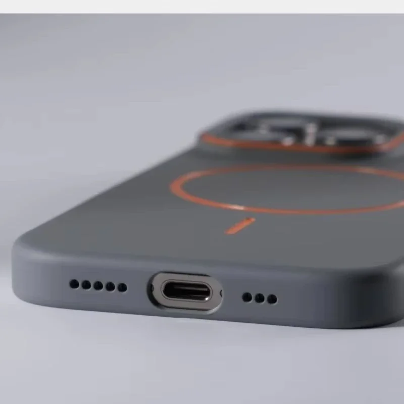 Sleek Matte Finish Magnetic Phone Case with Wireless Charging Capability