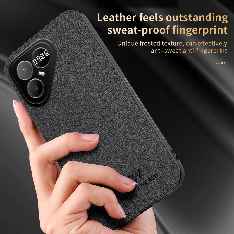 Leather Magnetic Anti-Fall Case - Elegant Business Design