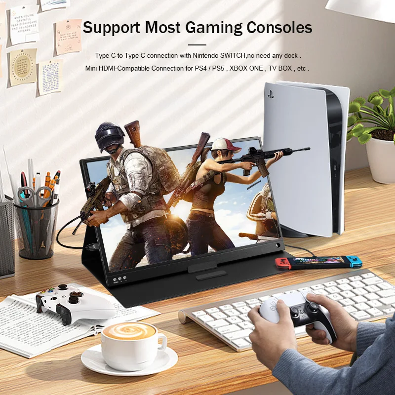 ZEUSLAP ݼ ġ ޴ ,  Ʈ , ޴ Ʈ ̴ PC ġ PS4 Xbox, 15.6 ġ 1920x1080P ÷