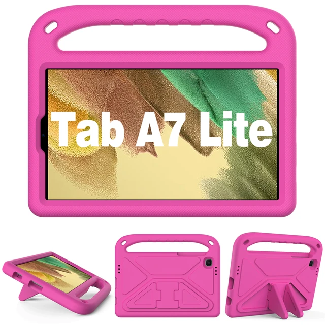 For Samsung Galaxy Tab A7 Lite Case EVA Tablet Stand Cover Case for Galaxy Tab A7 Lite SM-T220 SM-T225  8.7 inch  Kids Case rose