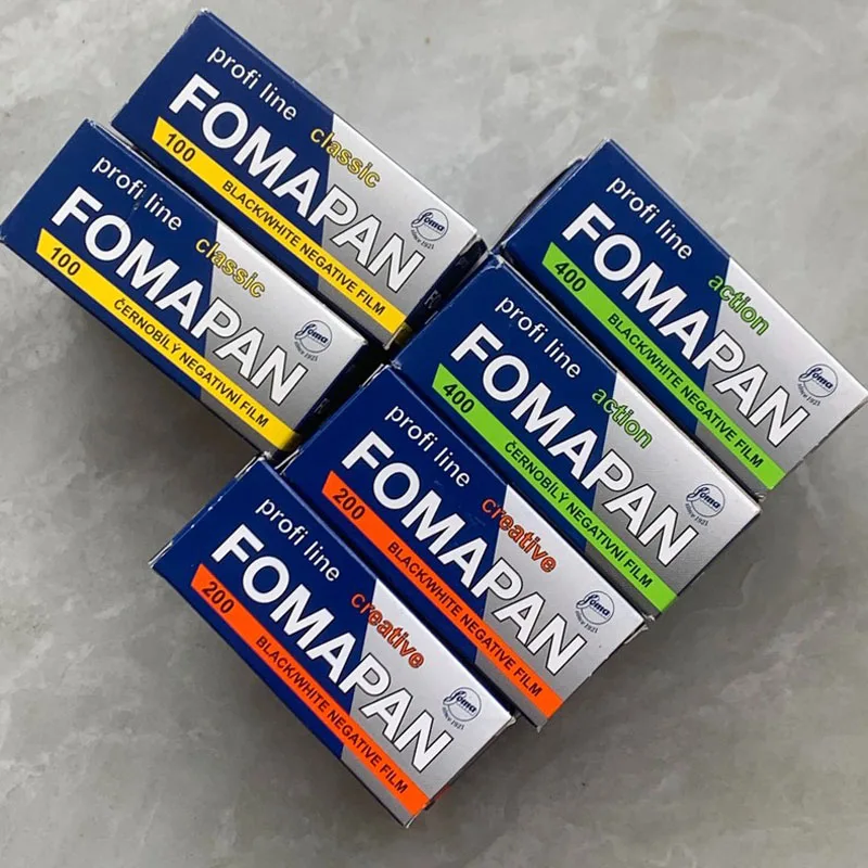 Original FOMAPAN 400/200 Black White 100 Film 120mm Negative Film ISO 100 200 400 Film 1-10 ROLL For Kodak 120 Film Camera
